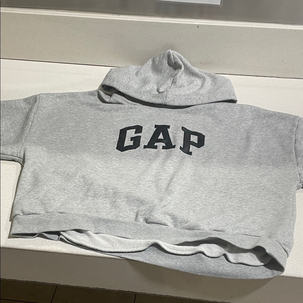 GAP Heather Gray Fleece Hoodie
